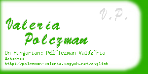 valeria polczman business card